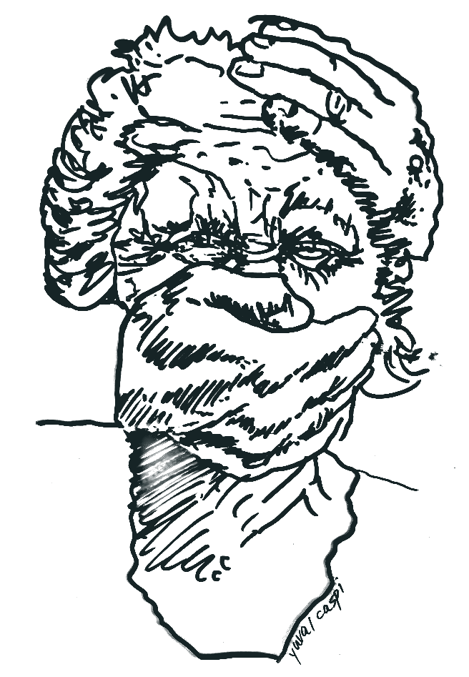 Illustration by Yuval Caspi depicting a hand over the mouth of an older adult